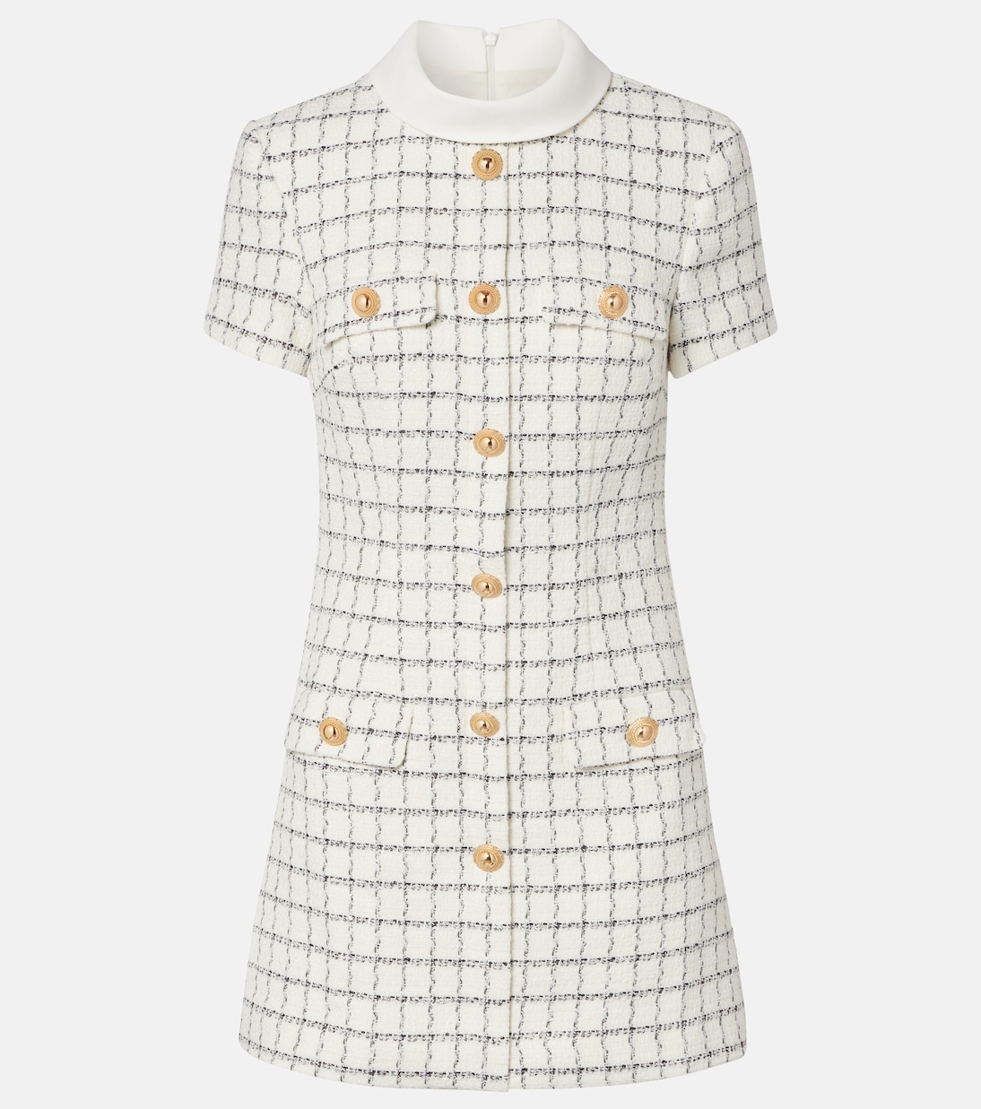 Checked bouclé minidress | Self-Portrait