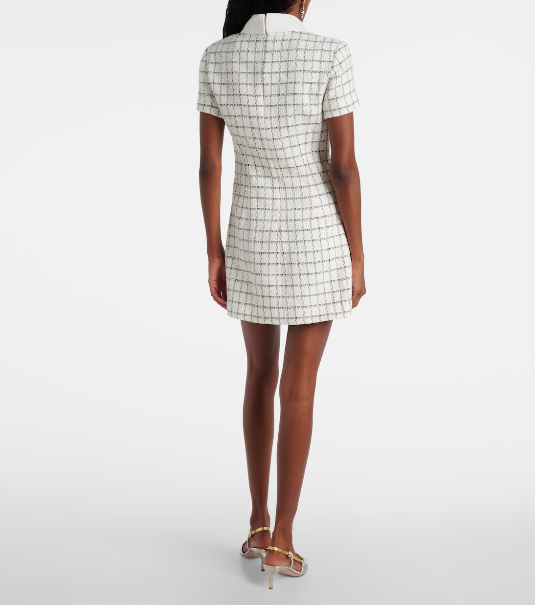 Checked bouclé minidress | Self-Portrait