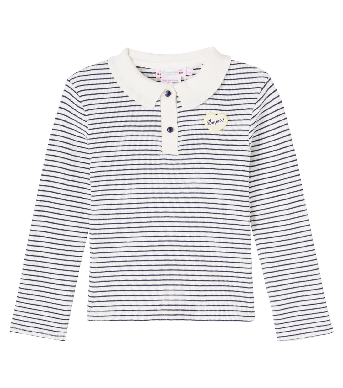 Juanna striped cotton polo shirt | Bonpoint