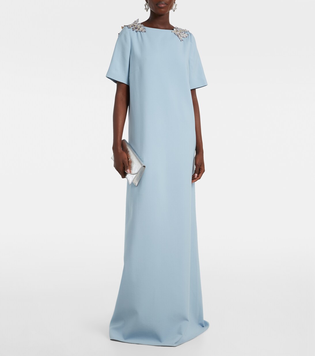 Fern sequined wool-blend gown | Oscar de la Renta