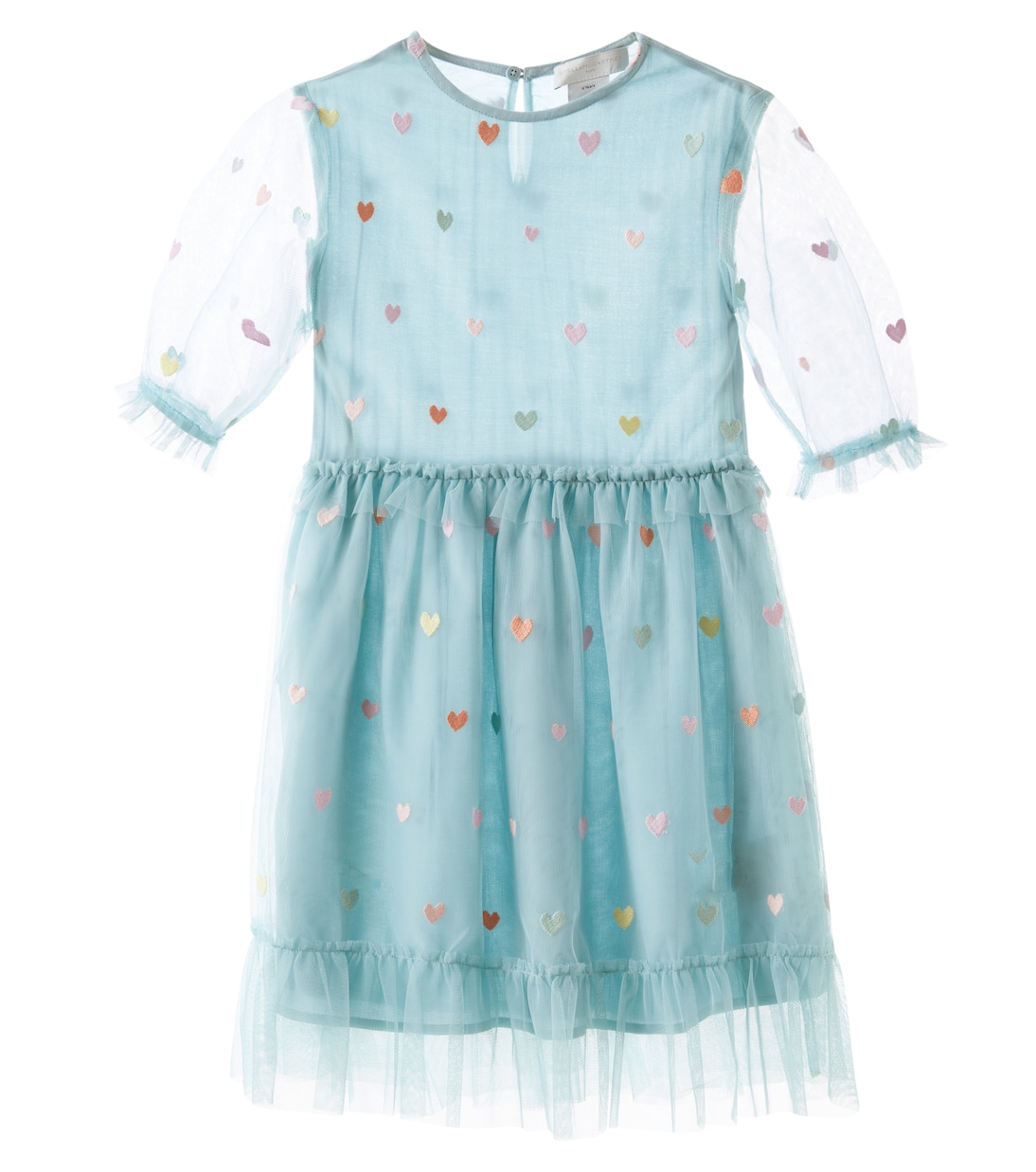 Vestido bordado con tul | Stella McCartney Kids
