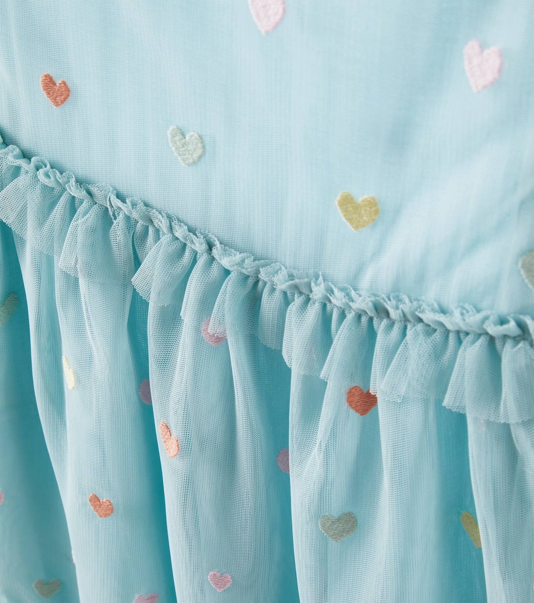 Vestido bordado con tul | Stella McCartney Kids