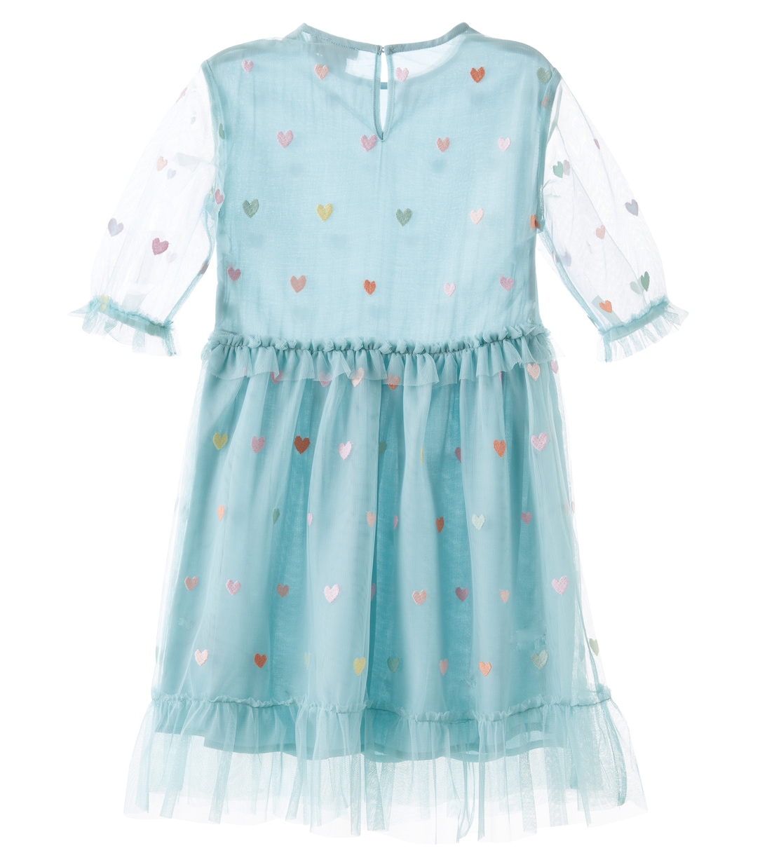 Vestido bordado con tul | Stella McCartney Kids