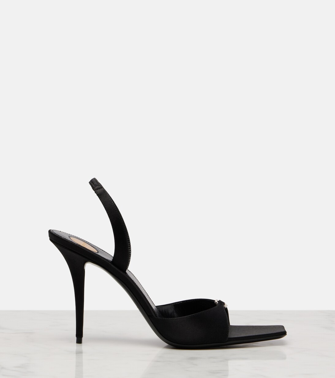 Daisy 95 embellished satin sandals | Saint Laurent