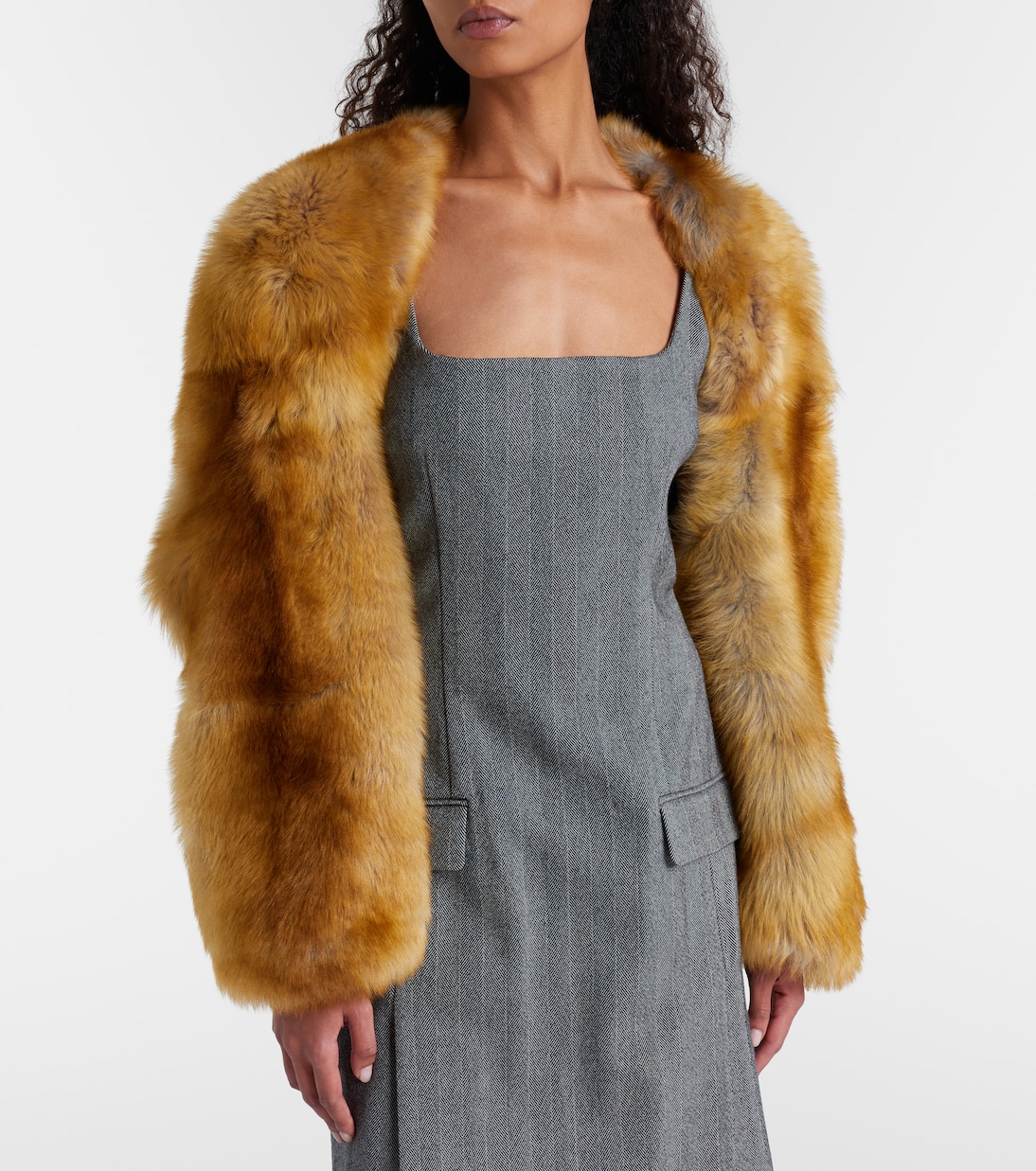 Cropped shearling jacket | Ferragamo