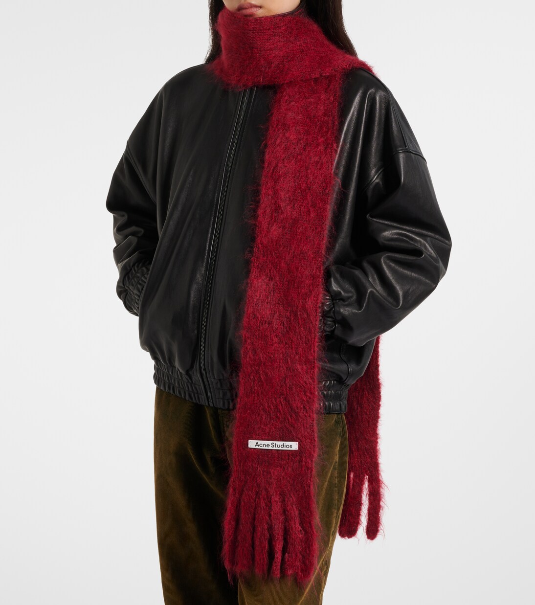 Kinna fringed mohair and wool scarf | Acne Studios