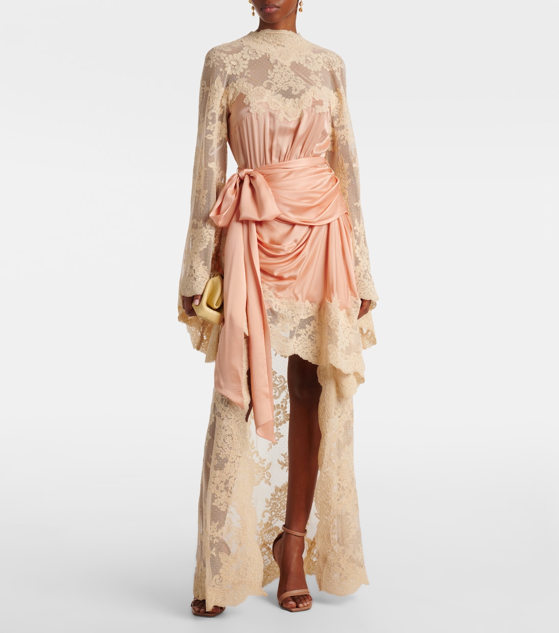 Hypnotic silk satin and lace gown | Zimmermann