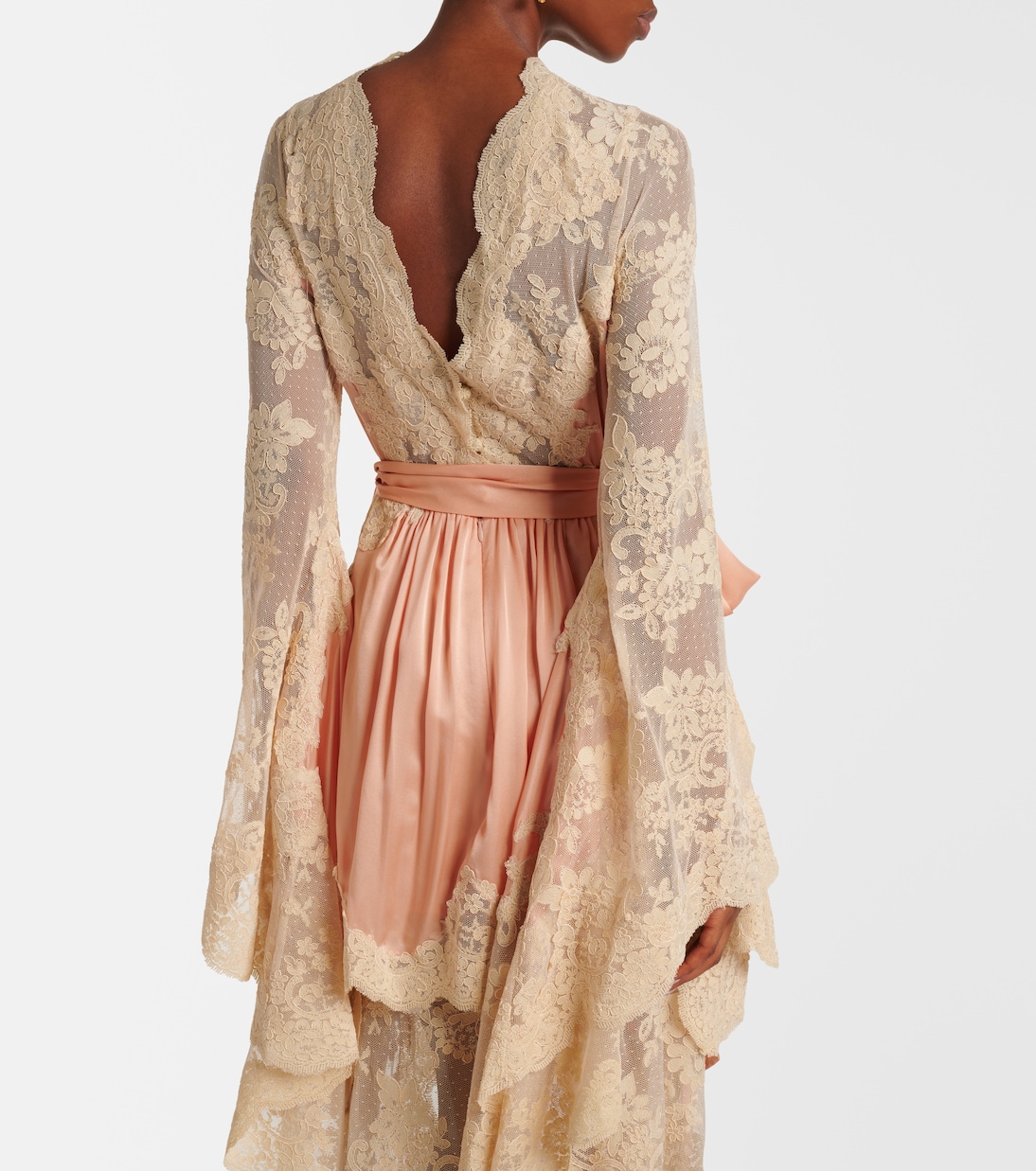 Hypnotic silk satin and lace gown | Zimmermann