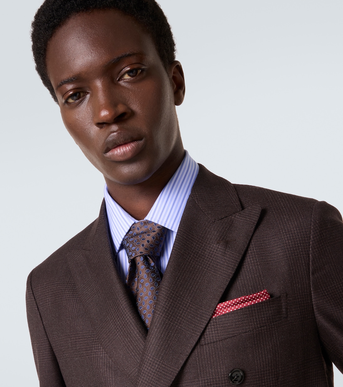 Embroidered silk tie | Charvet