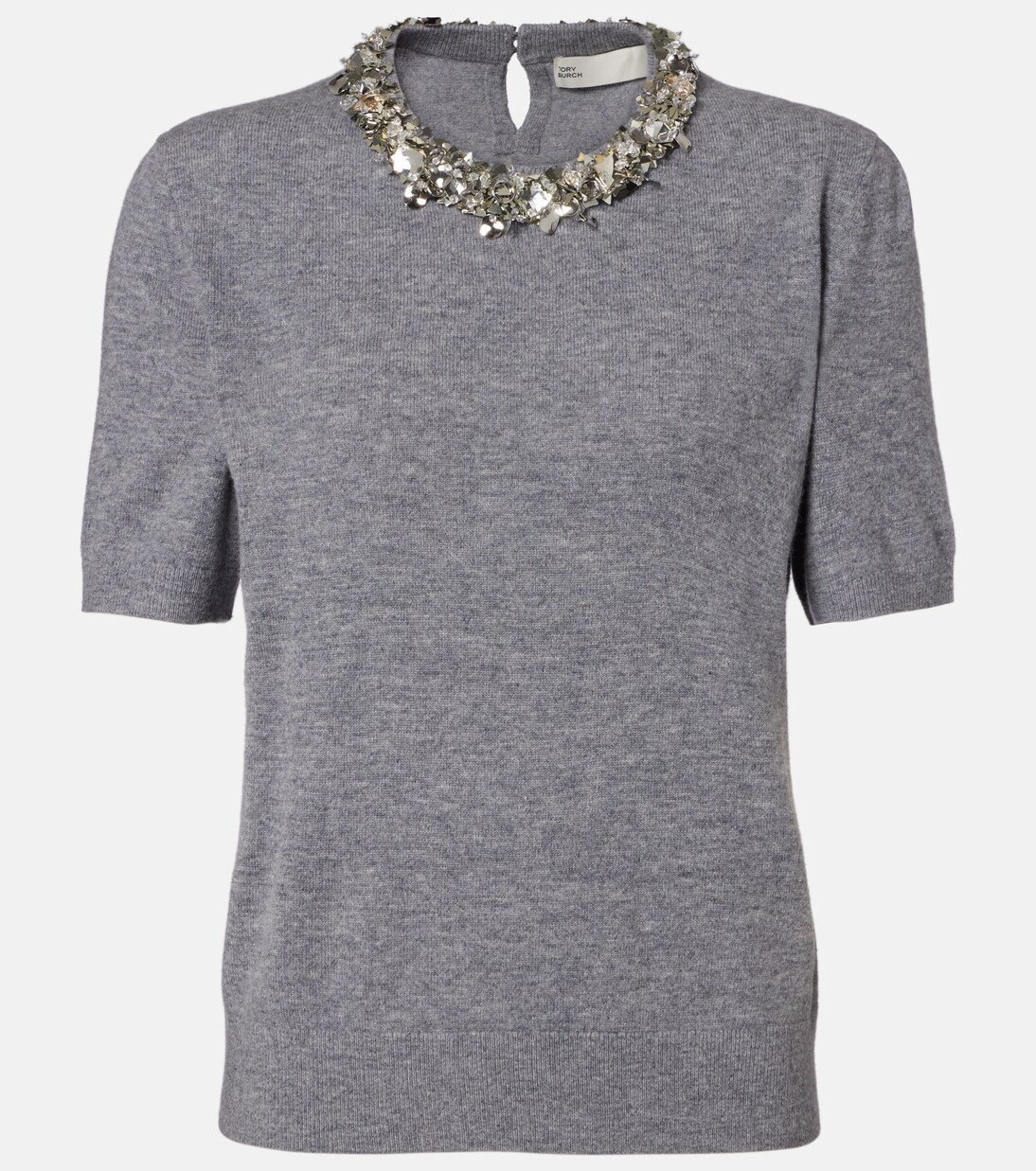 Embellished wool and cashmere top | Tory Burch