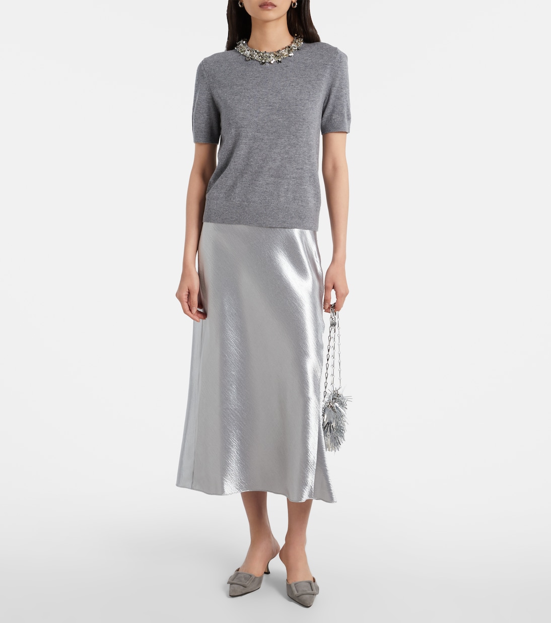 Embellished wool and cashmere top | Tory Burch