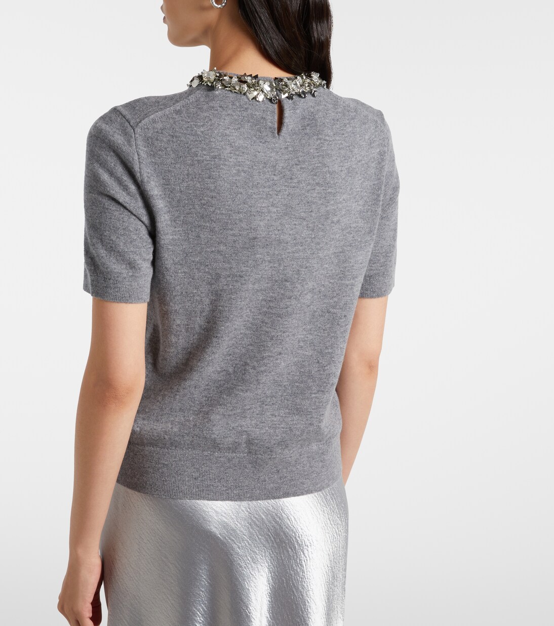 Embellished wool and cashmere top | Tory Burch