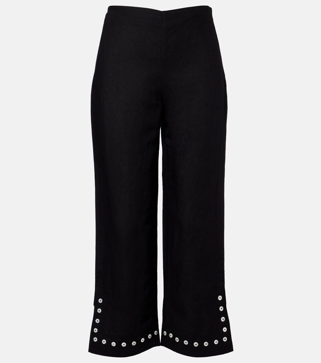 Pantalones flared cropped Piha en mezcla de lino | Staud