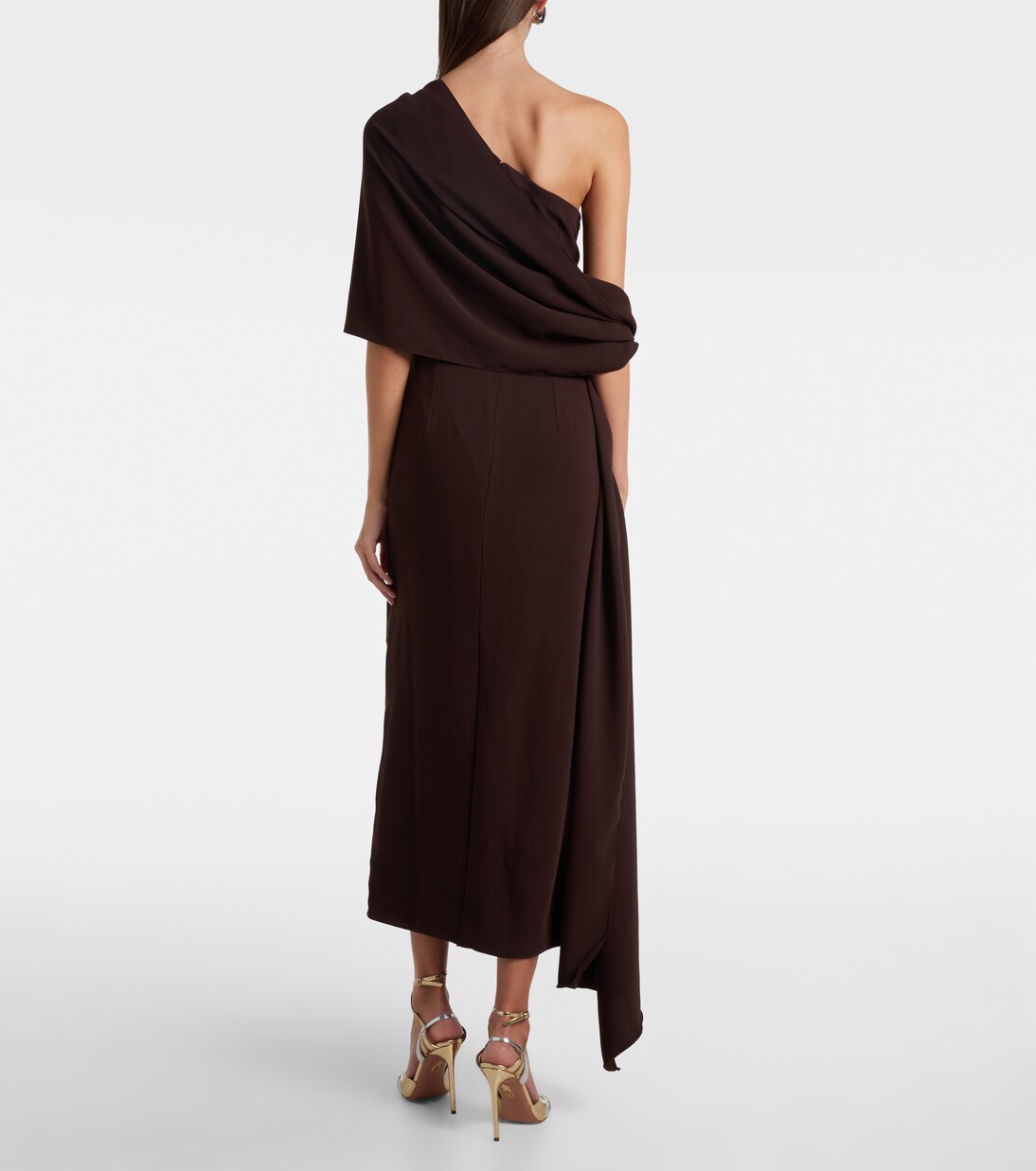 One-Shoulder-Robe aus Crêpe | Marmar Halim