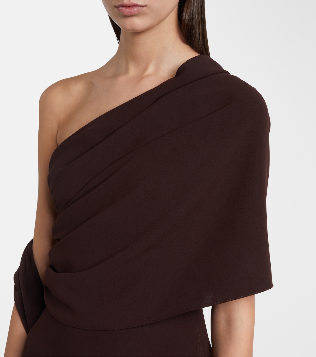 One-Shoulder-Robe aus Crêpe | Marmar Halim