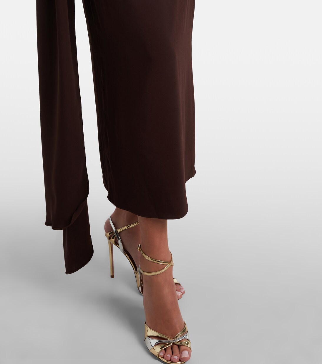 One-Shoulder-Robe aus Crêpe | Marmar Halim