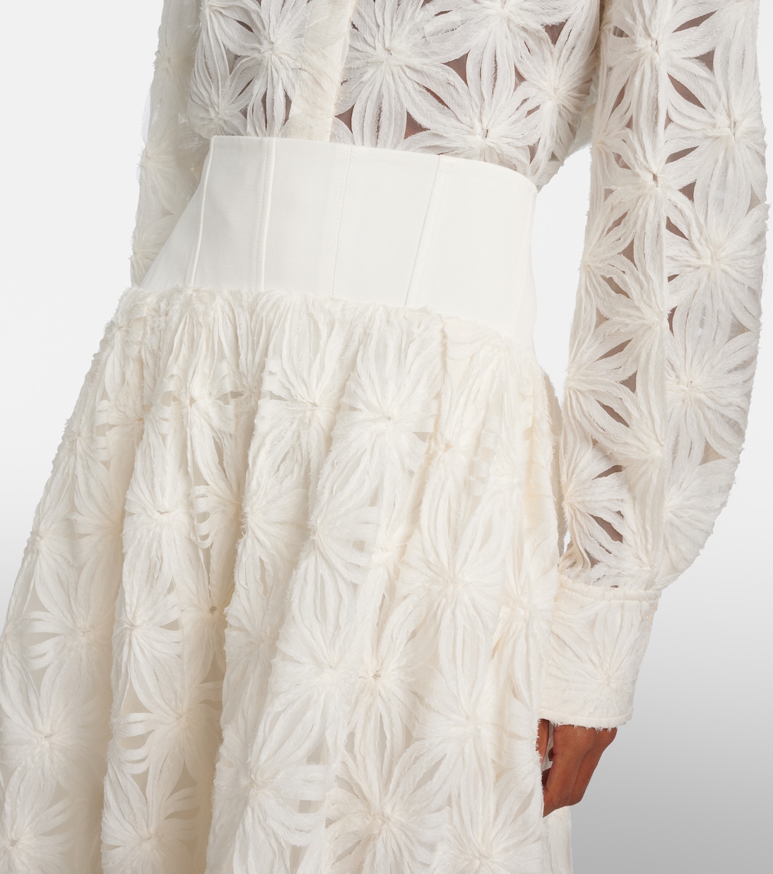 Mindy embroidered midi skirt | Simkhai