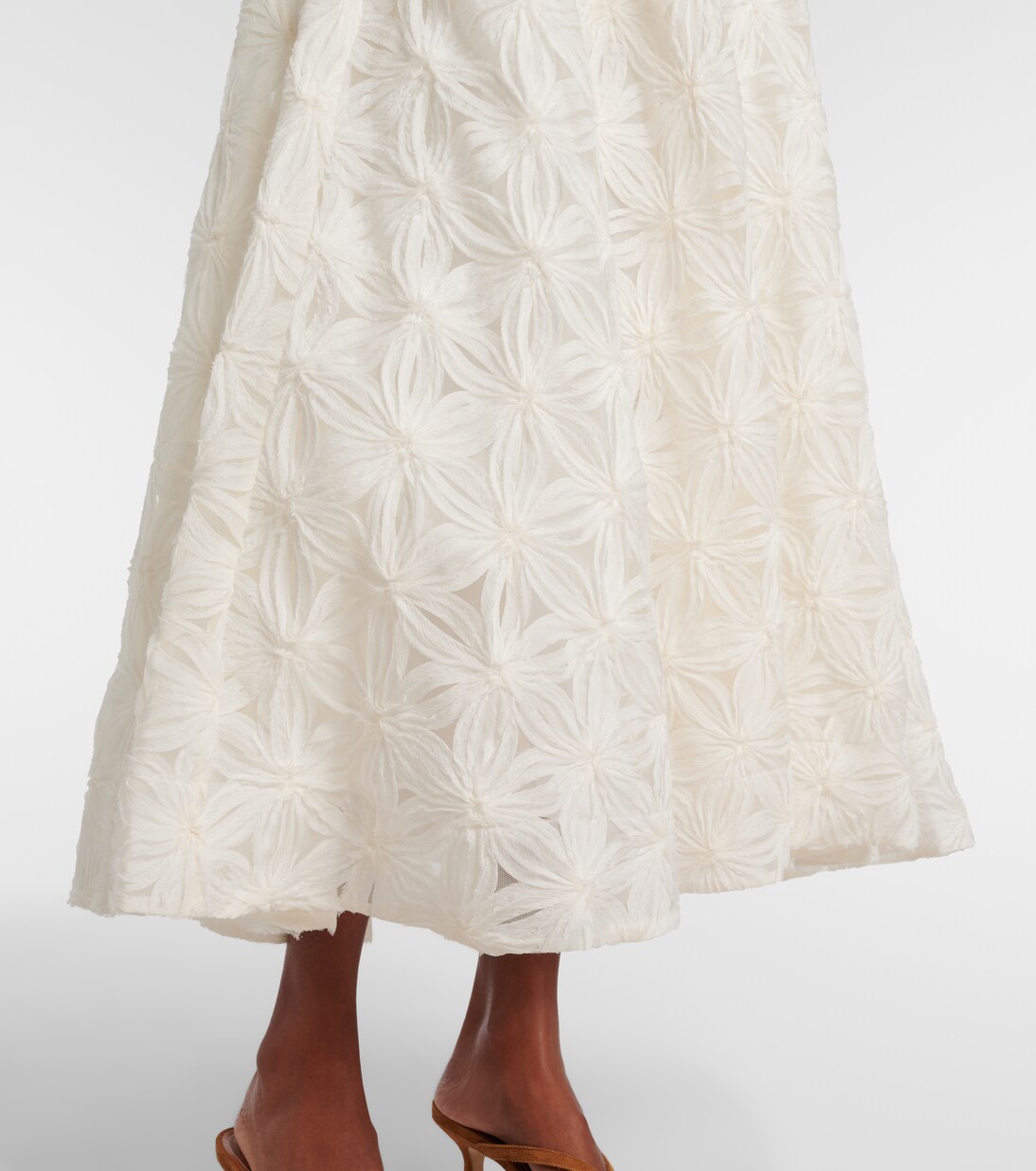 Mindy embroidered midi skirt | Simkhai