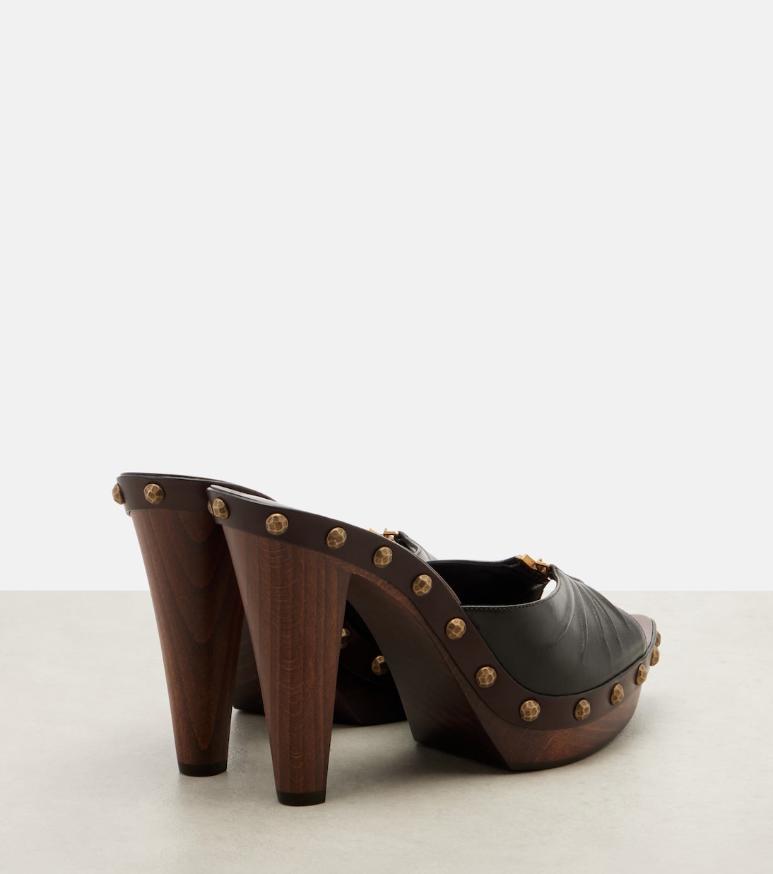 Babylone Cassandre leather platform mules | Saint Laurent