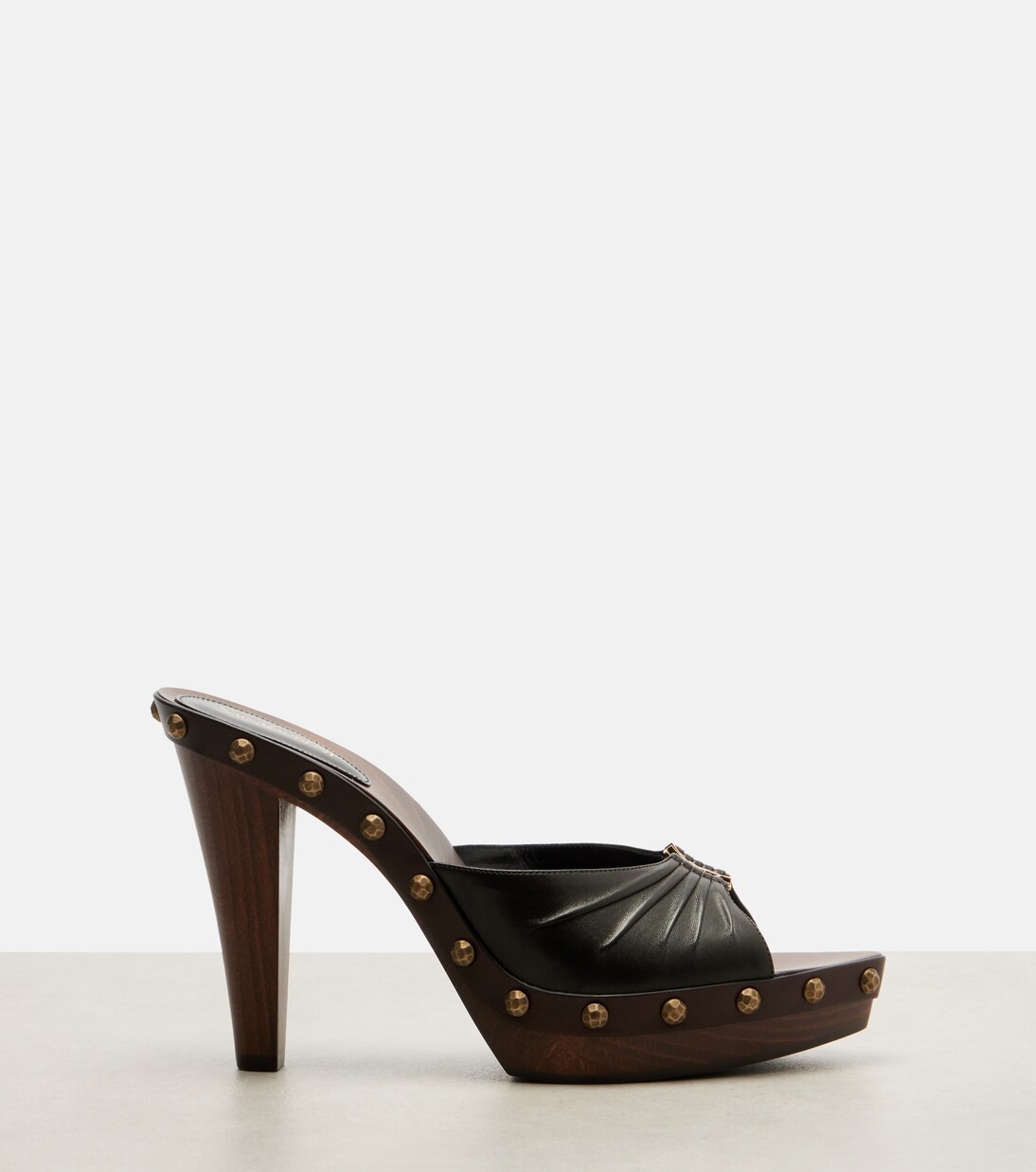 Babylone Cassandre leather platform mules | Saint Laurent