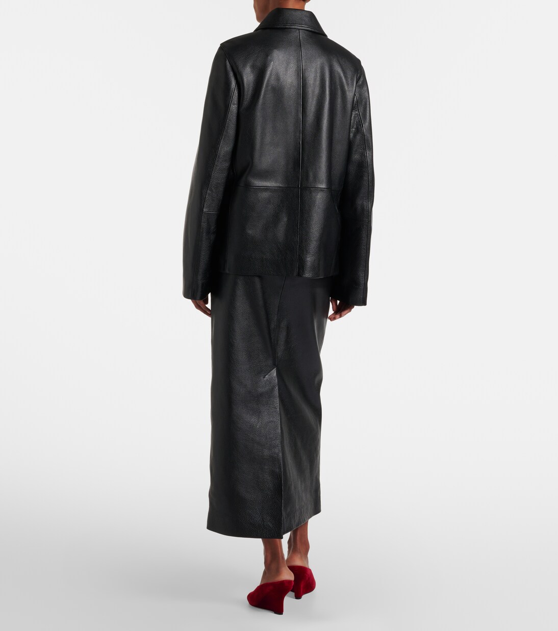 Leather midi skirt | Toteme