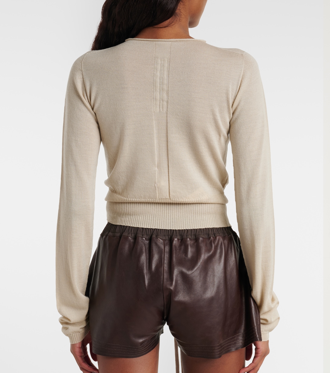 Cutout virgin wool top | Rick Owens