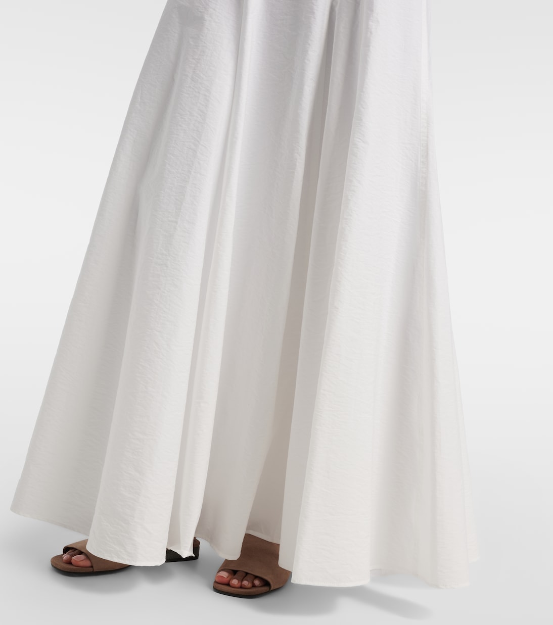 棉质混纺加长半身裙 | Brunello Cucinelli