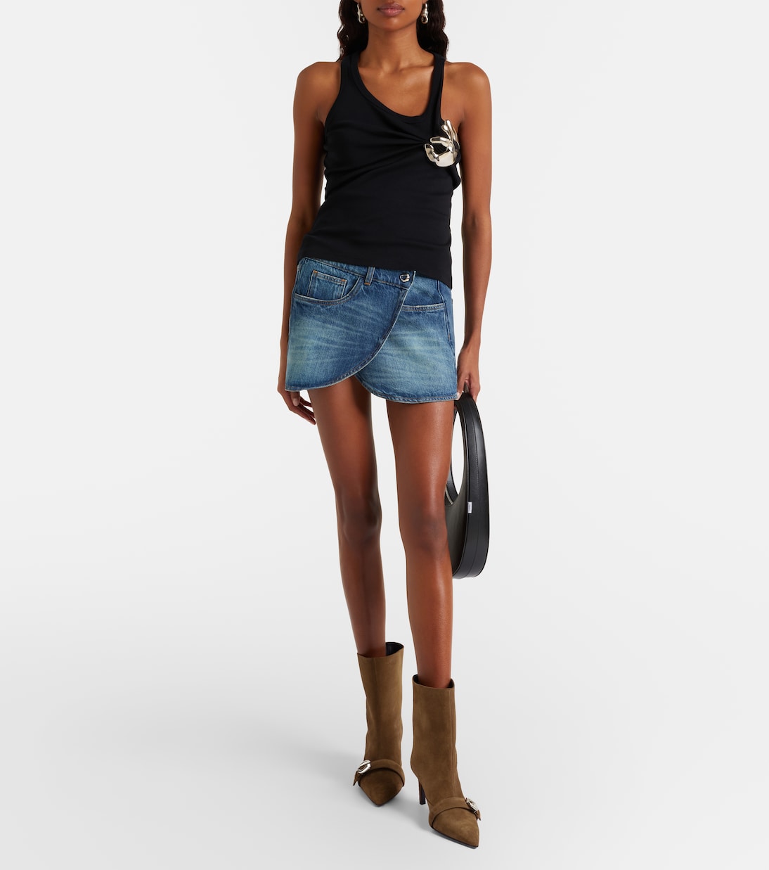 Ankle Boots aus Veloursleder | Coperni