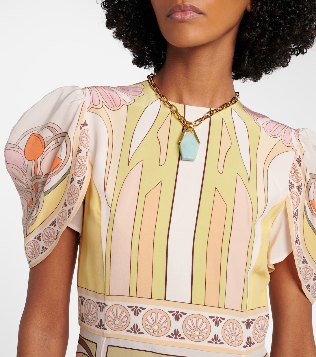 Cherie floral silk midi dress | La DoubleJ