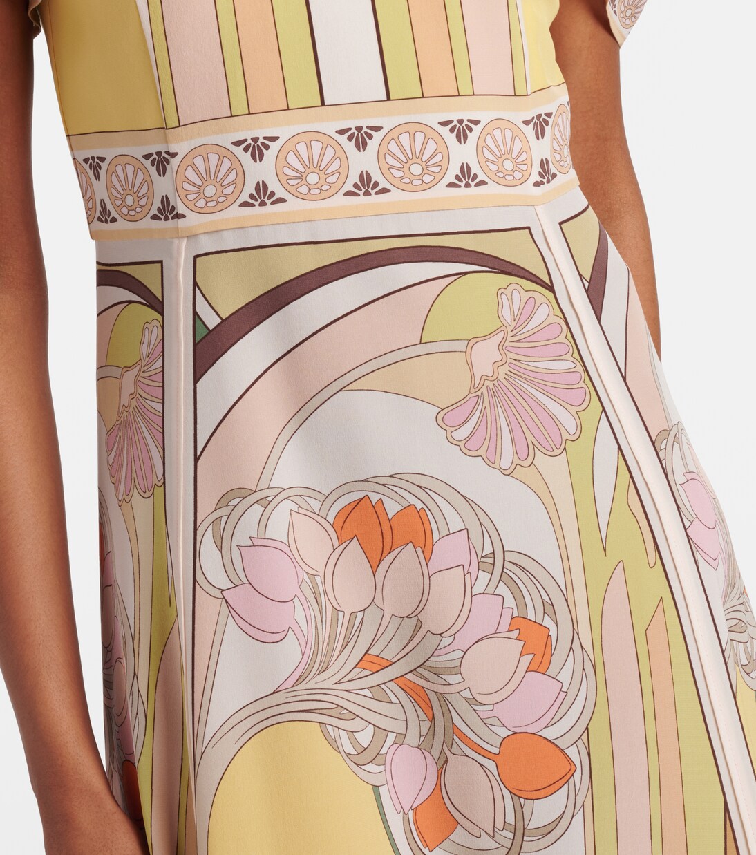 Cherie floral silk midi dress | La DoubleJ