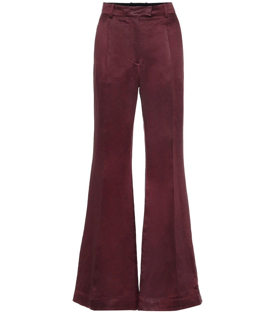 Pantalon évasé Tana en satin de lin mélangé | Joseph