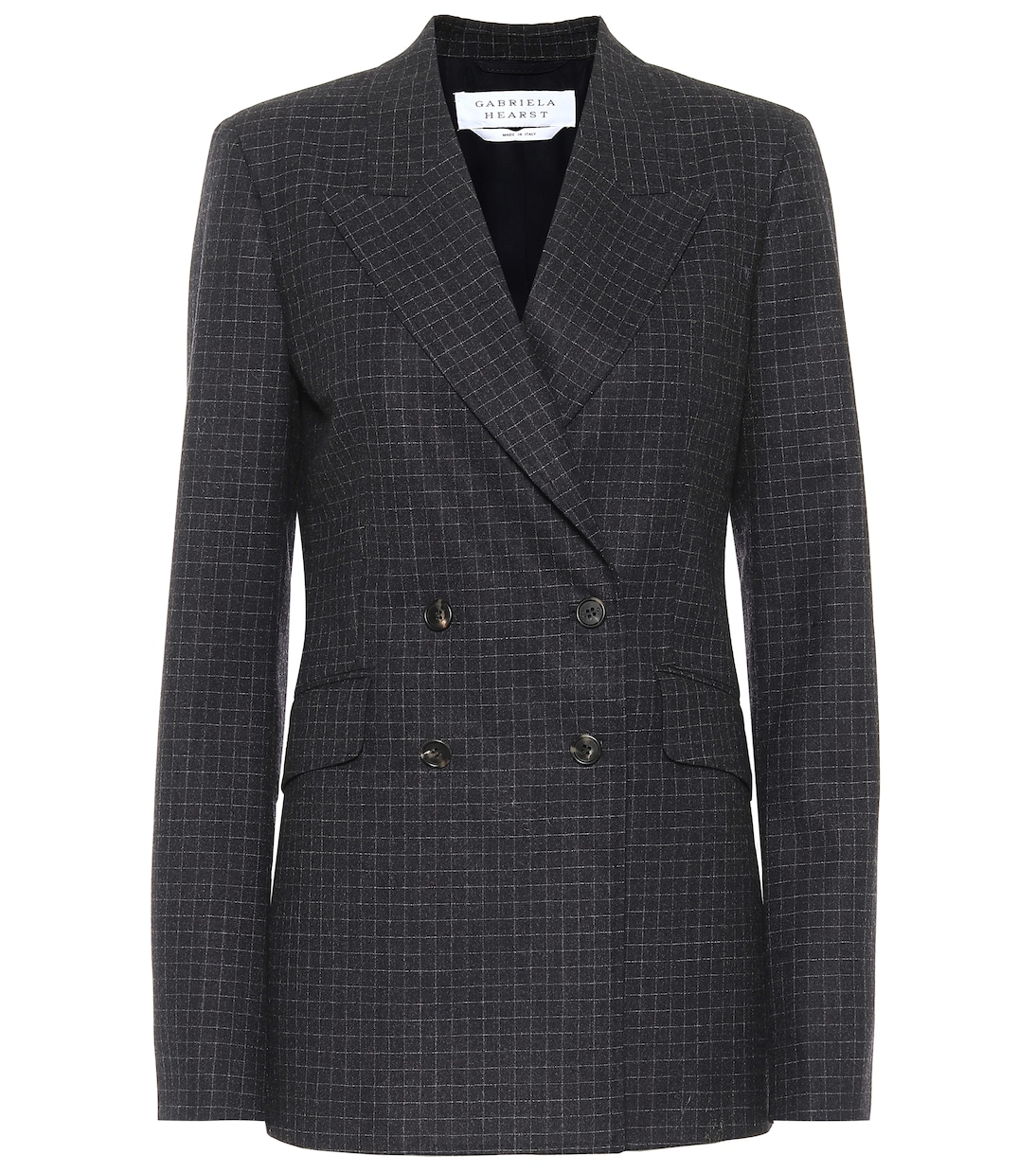 Blazer Angela a quadretti in lana | Gabriela Hearst