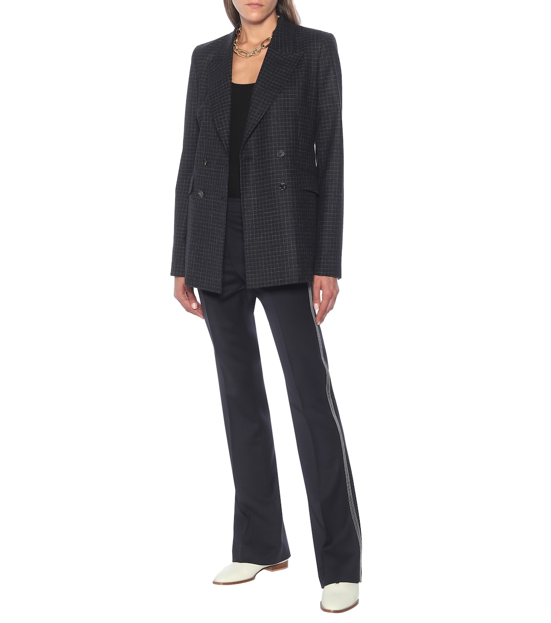 Blazer Angela a quadretti in lana | Gabriela Hearst