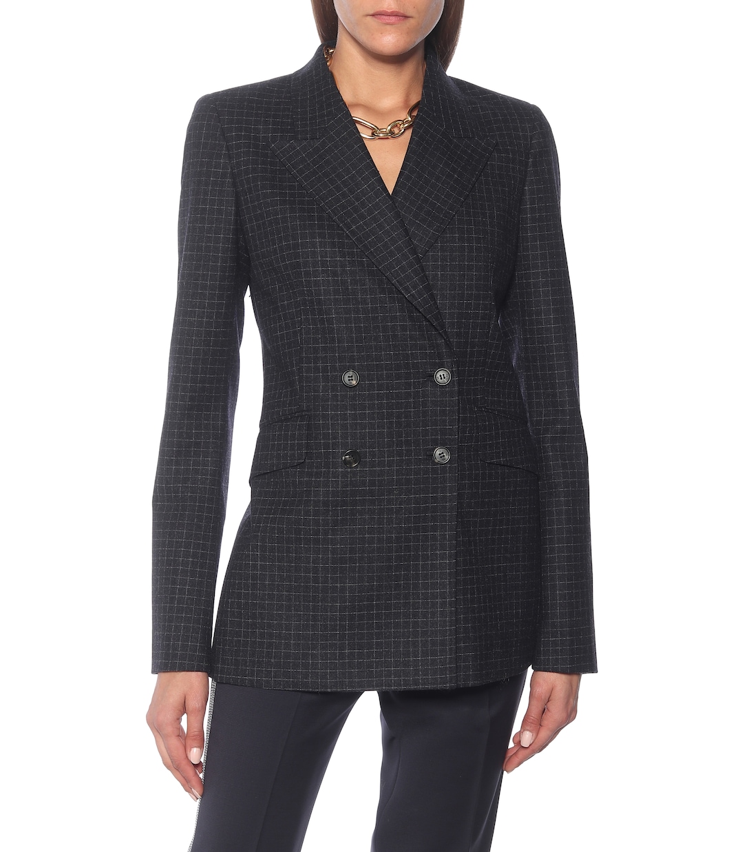 Blazer Angela a quadretti in lana | Gabriela Hearst