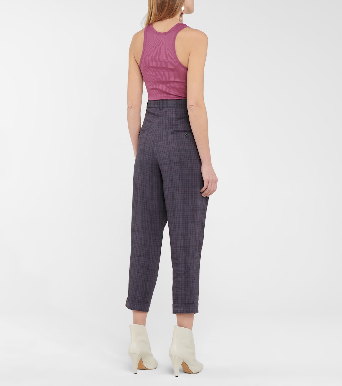 Karierte Hose Lowea mit Leinenanteil | Marant Etoile