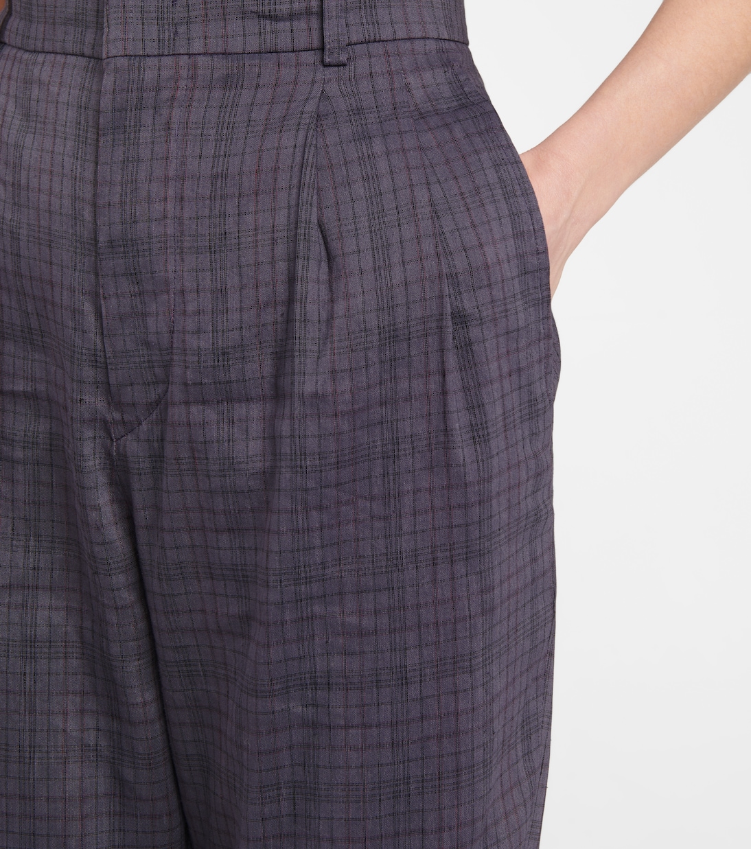 Karierte Hose Lowea mit Leinenanteil | Marant Etoile