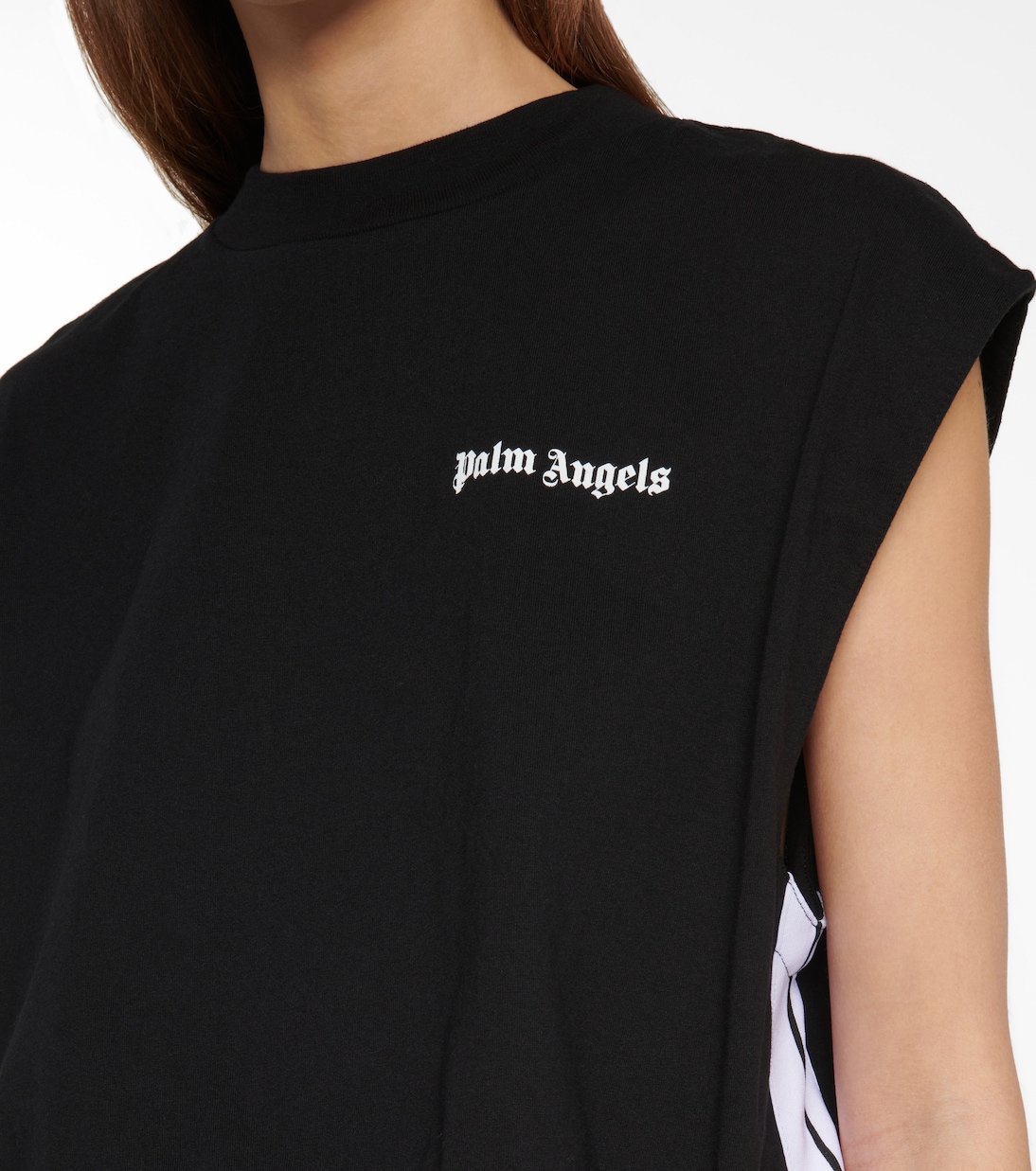 Cutout cotton jersey tank top | Palm Angels