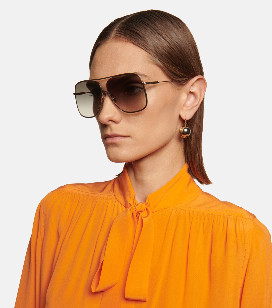 Aviator sunglasses in gold Victoria Beckham Mytheresa