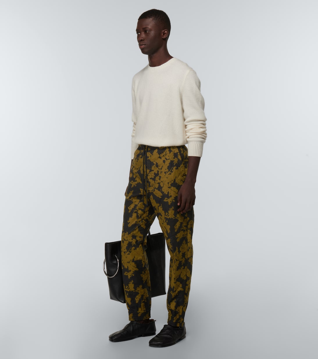 Pantaloni in misto cotone con stampa | Dries Van Noten