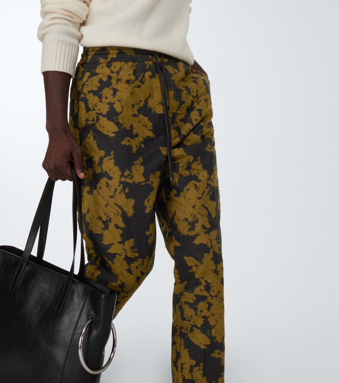 Pantaloni in misto cotone con stampa | Dries Van Noten