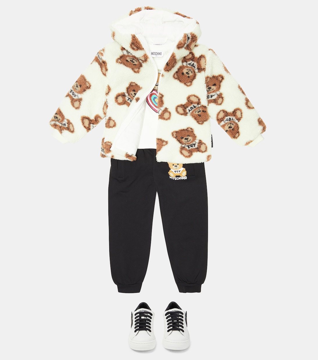 Bedruckte Jacke mit Kapuze | Moschino Kids
