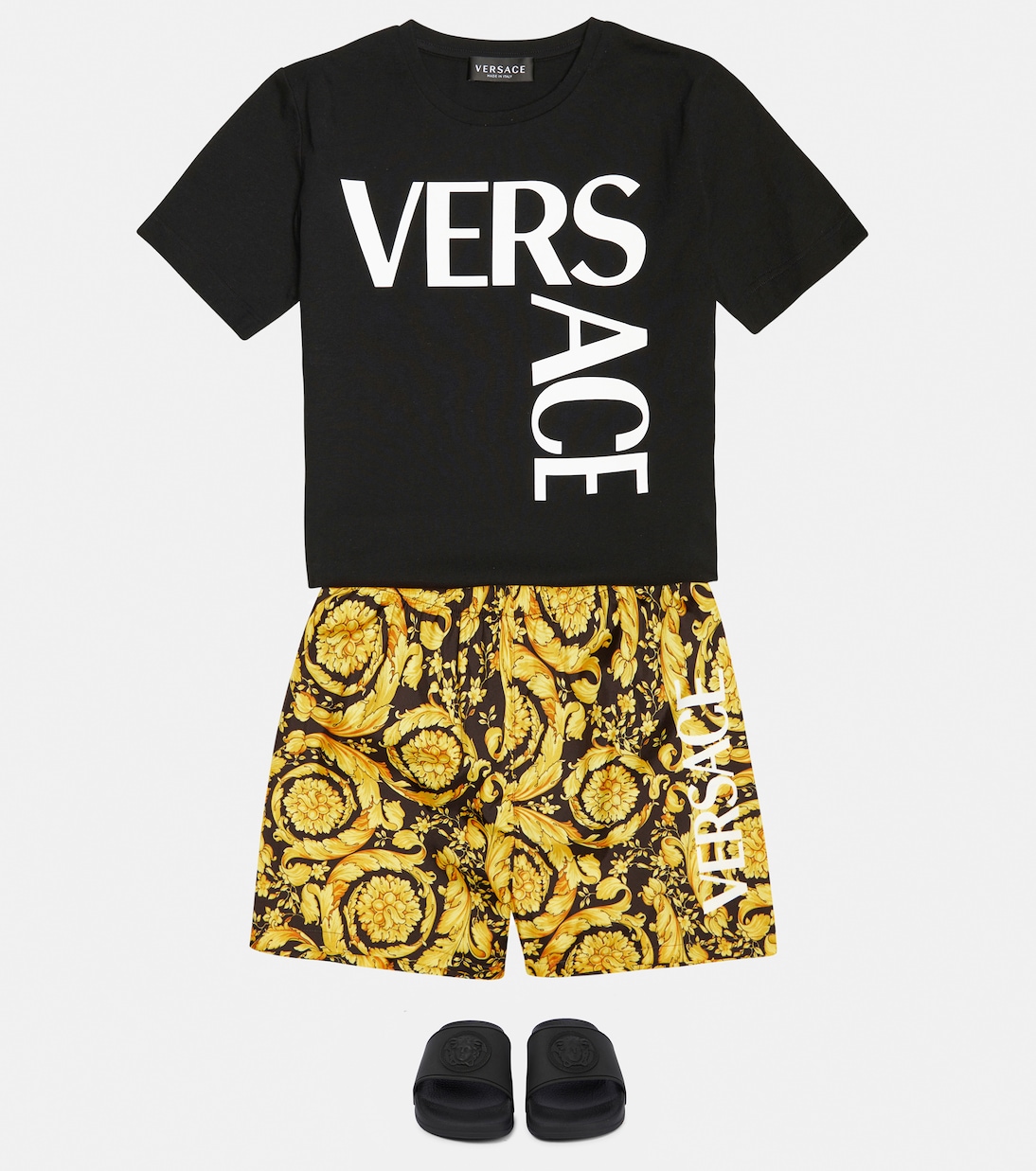 Barocco printed swim trunks | Versace Kids