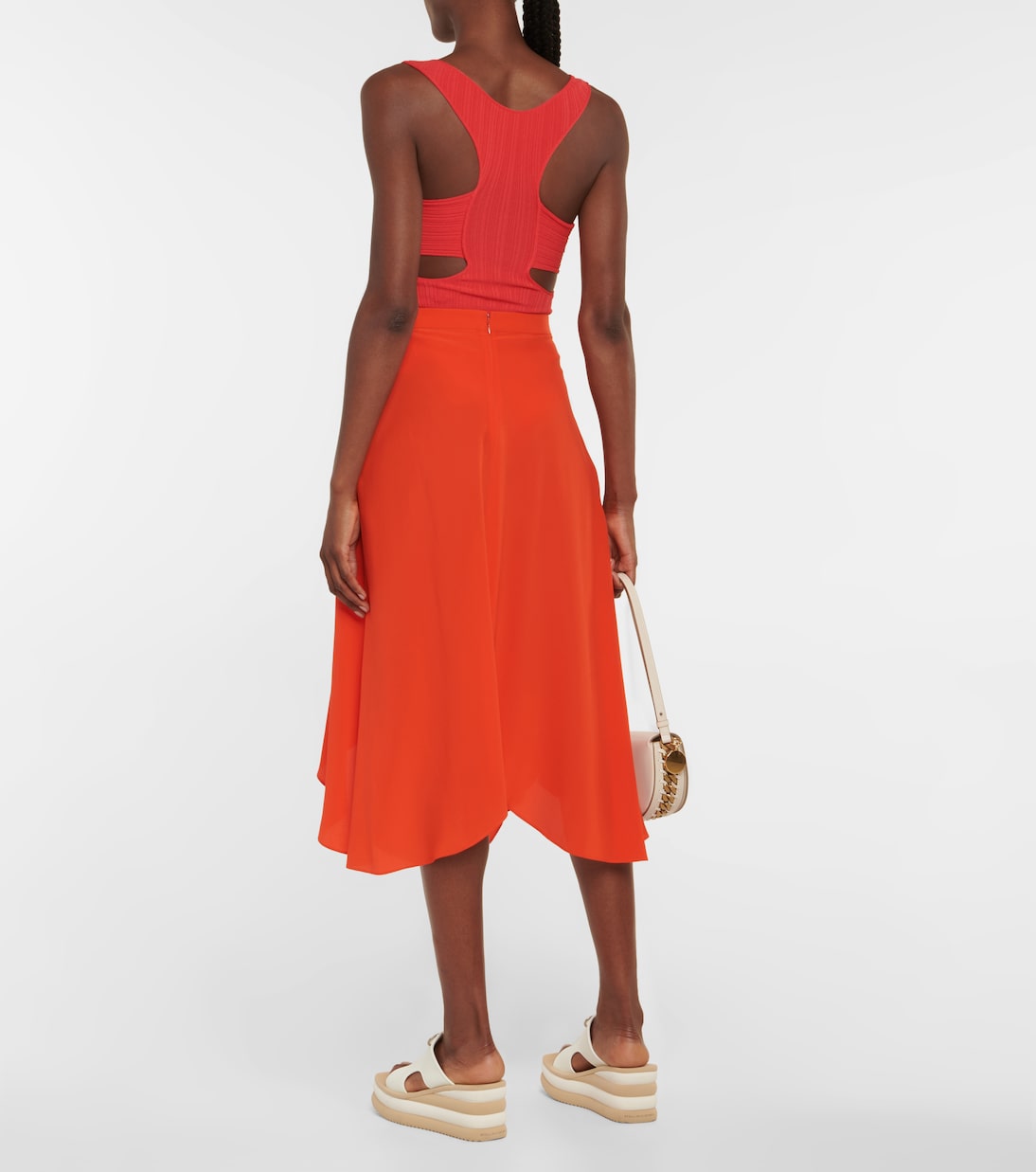 Falda midi de seda | Stella McCartney