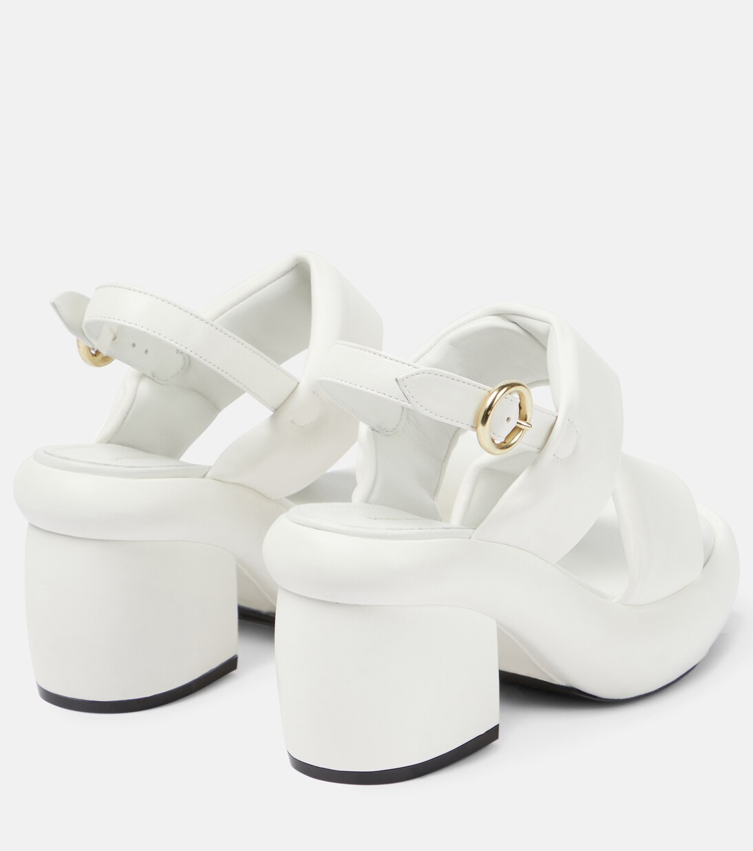 Padded leather platform sandals | Dries Van Noten