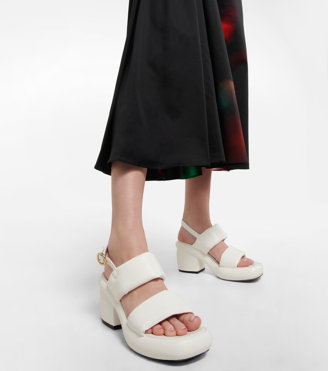 Padded leather platform sandals | Dries Van Noten