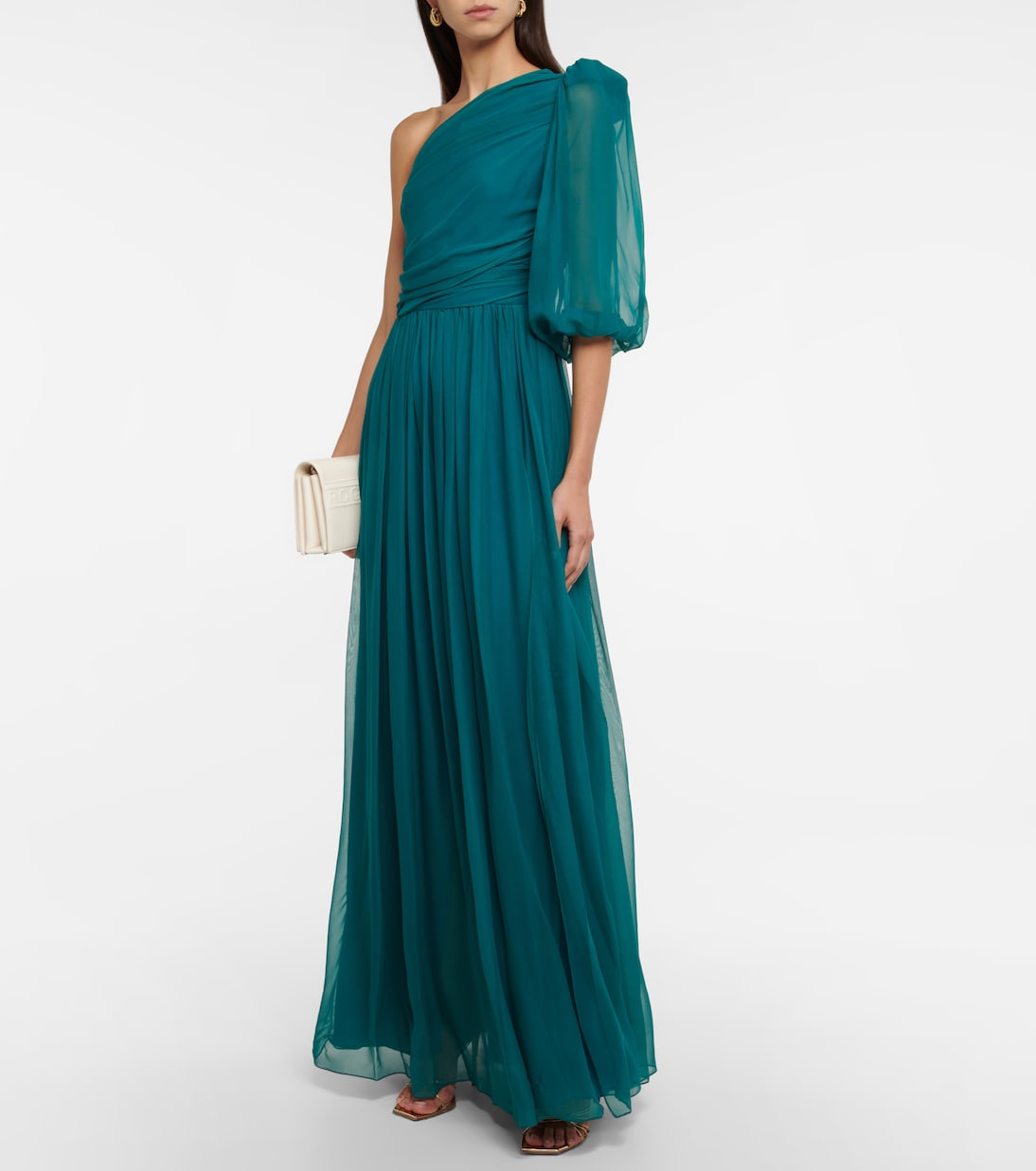 Robe longue Shauna en soie | Costarellos