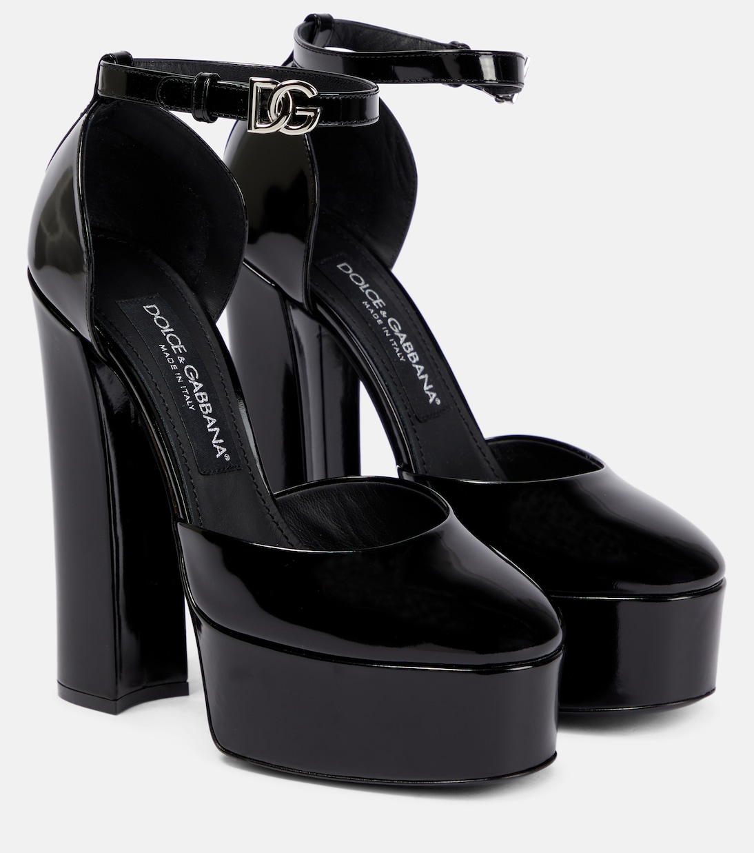 Patent leather platform pumps in black Dolce Gabbana Mytheresa