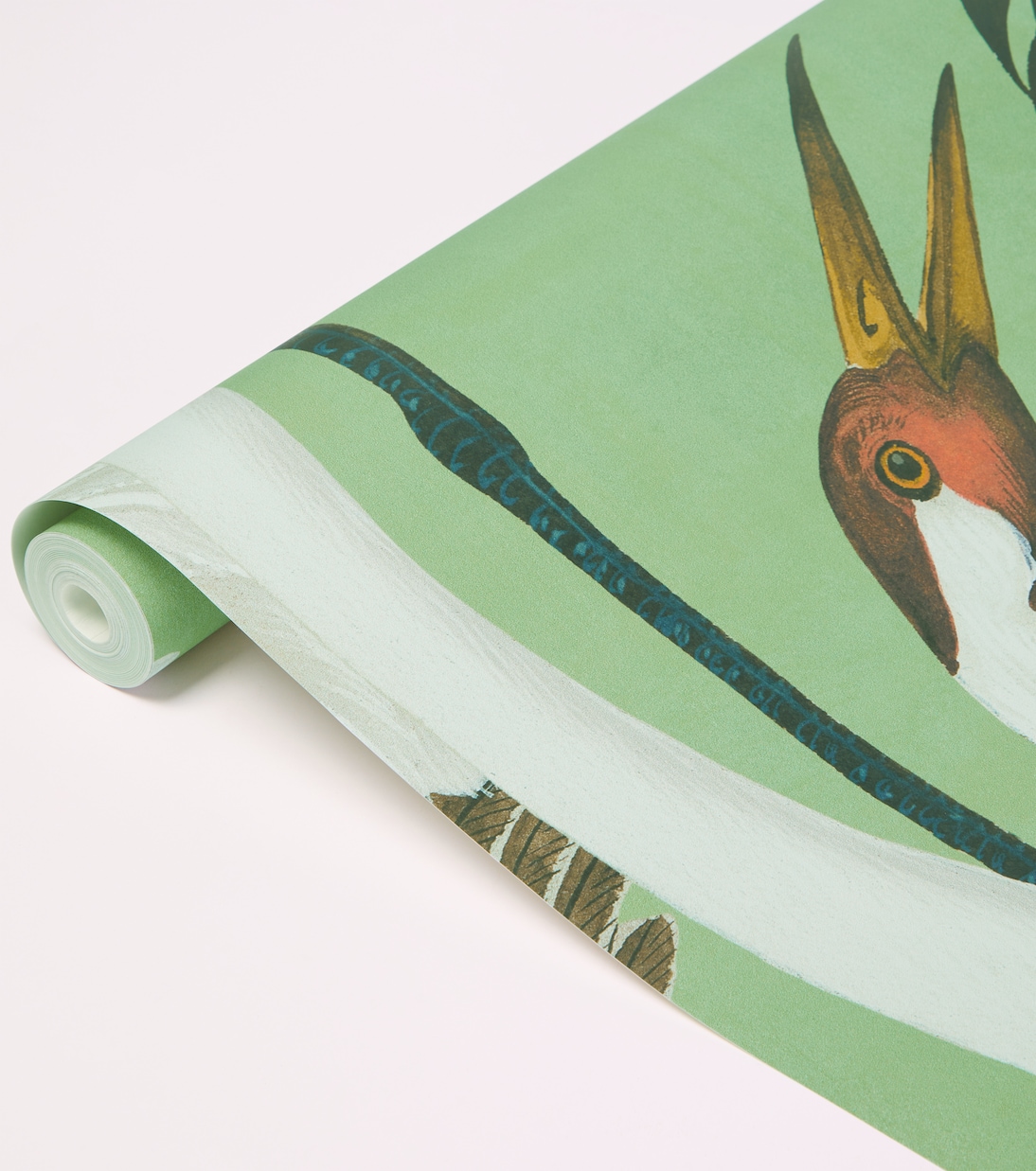 Heron printed wallpaper | Gucci