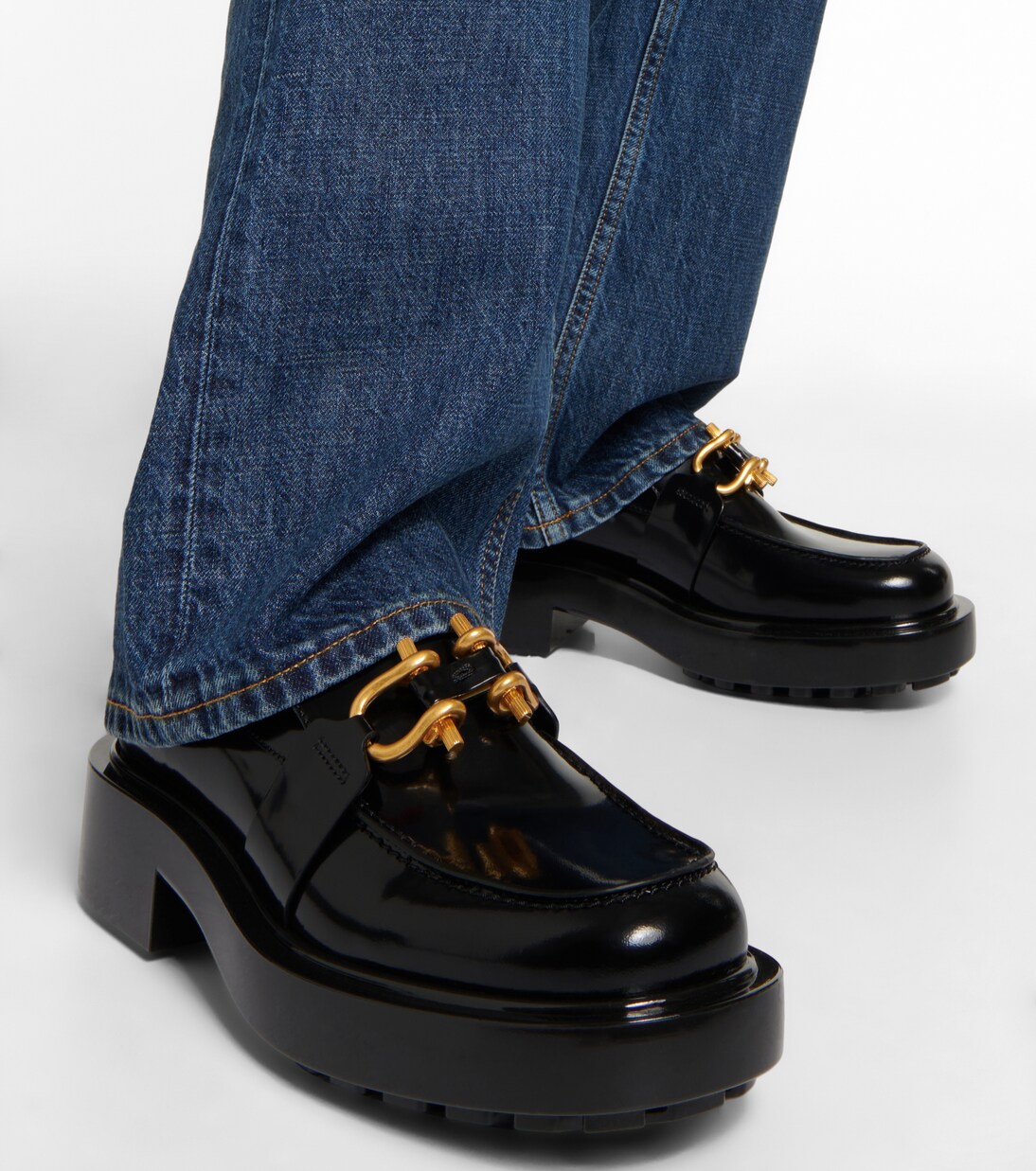 Monsieur leather loafers in black Bottega Veneta Mytheresa