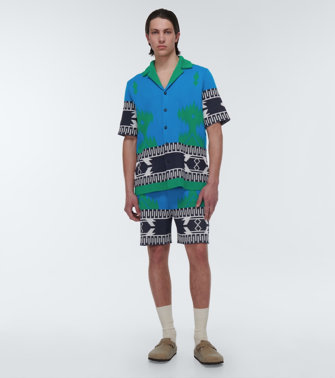 Shorts en piqué de algodón en jacquard | Alanui